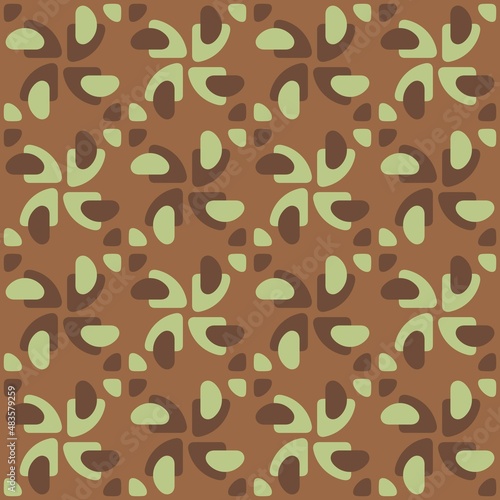 Rounded abstract seamless pattern - accent for any surfaces.