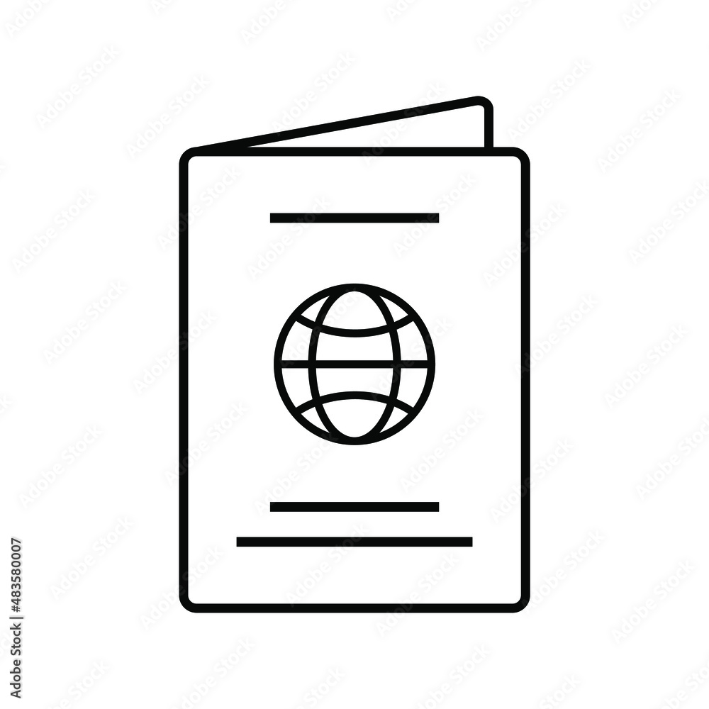pasport outline vector icon pasport outline vector icon