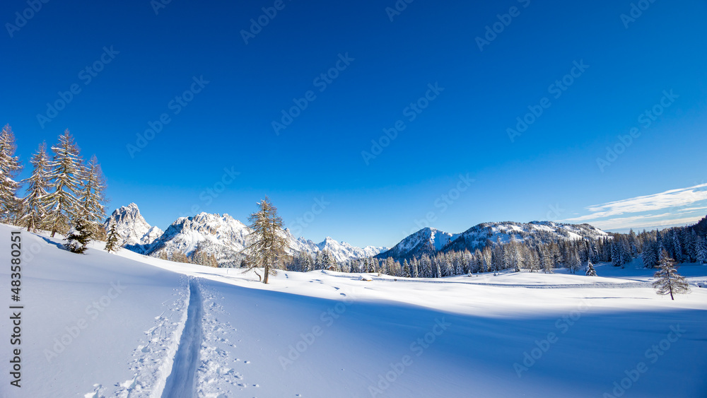 Ski mountaineering in the Carnic Alps, Friuli-Venezia Giulia, Italy