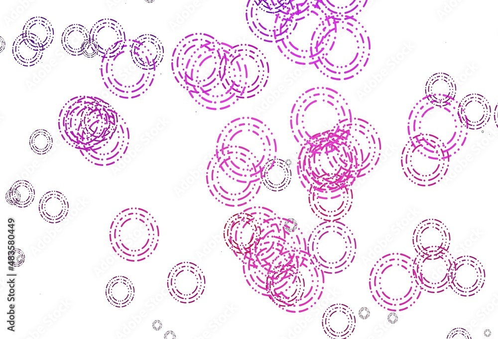 Light Pink vector layout with circle shapes. Light Pink vector layout with circle shapes.