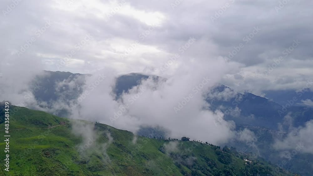 dramatic time lapse movements of clouds in the valley at morning dramatic time lapse movements of clouds in the valley at morning