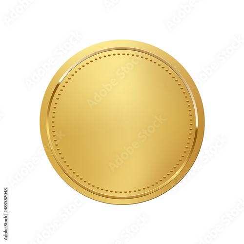 Gold stamp isolated on white background. Luxury seal. Vector design element