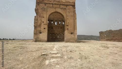 Merinid tomb with a panoramic view over the old medina of Fez photo