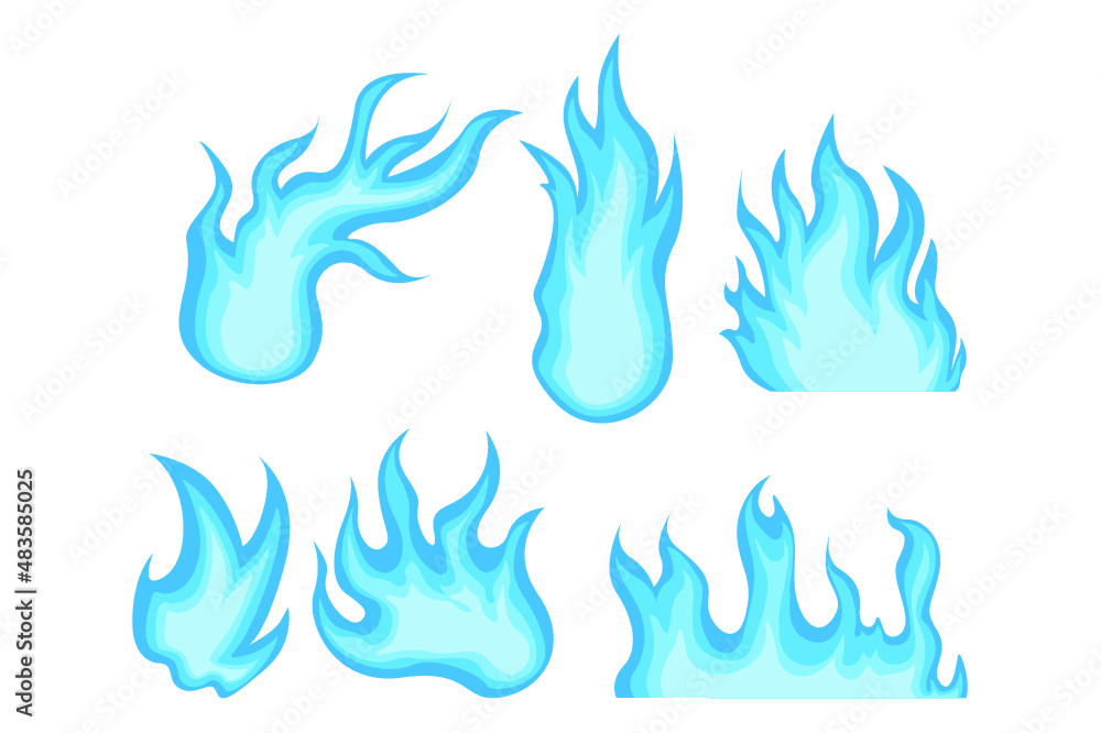 set of fire flames set of fire flames