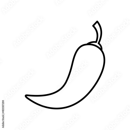 chilli in outline icon