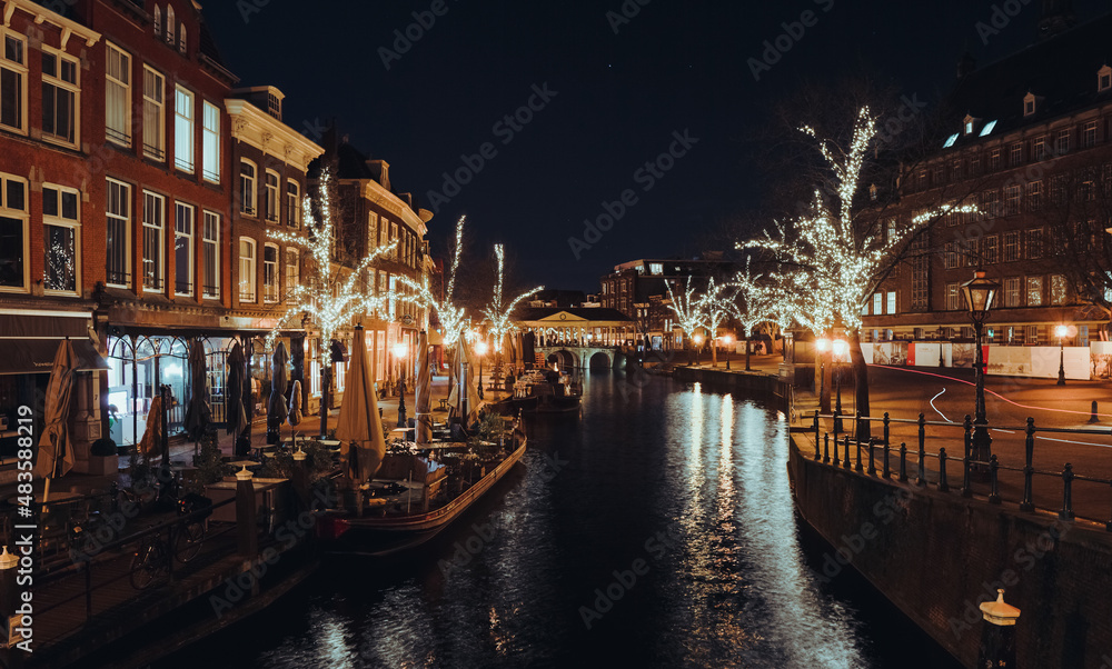 The Aalmarkt in Leiden, The Netherlands