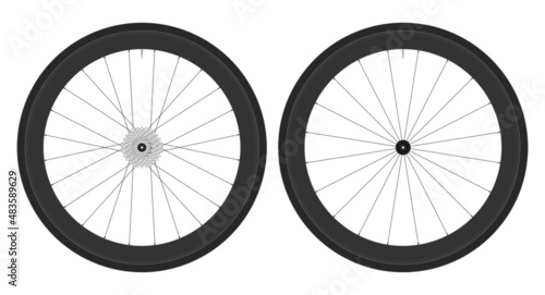 Road bike rim brake wheels carbon