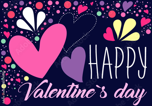 the cutest picture with Valentine's Day, with flowers, declarations of love. postcard, poster, cover. I love you