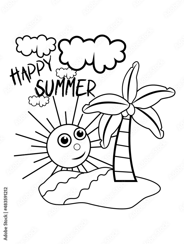 HAPPY SUMMER COLORING PAGE,HALLO SUMMER BACKGROUND,SUMMER VECTOR DESIGN, HAPPY SUMMER COLORING PAGE,HALLO SUMMER BACKGROUND,SUMMER VECTOR DESIGN,