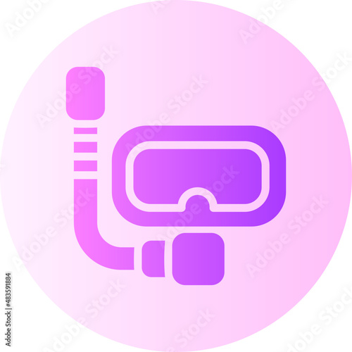 scuba diving gradient icon
