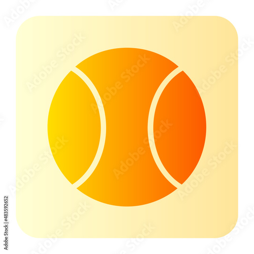 tennis ball gradient icon