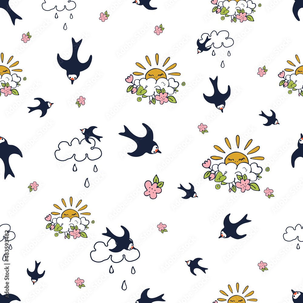 swallow bird_patterns