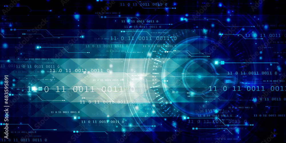 2d illustration Abstract futuristic electronic circuit technology background 2d illustration Abstract futuristic electronic circuit technology background