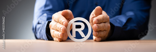 Register Trademark Copyright Symbol And Logo photo