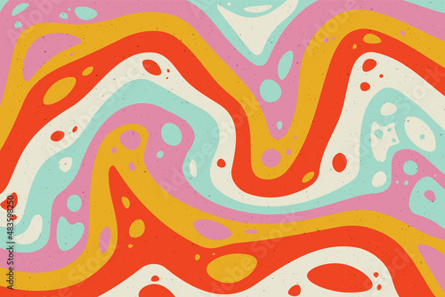 Abstract psychedelic groovy background.
