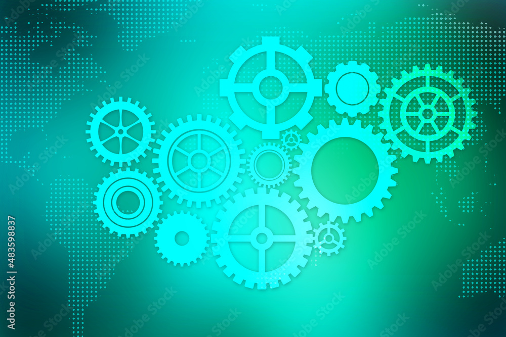 2d illustration Digital Abstract gear technology background
2d illustration Digital Abstract gear technology background