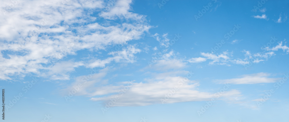 light blue panorama sky with clouds