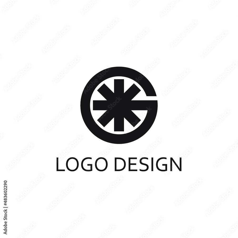 abstract letter g logo design template