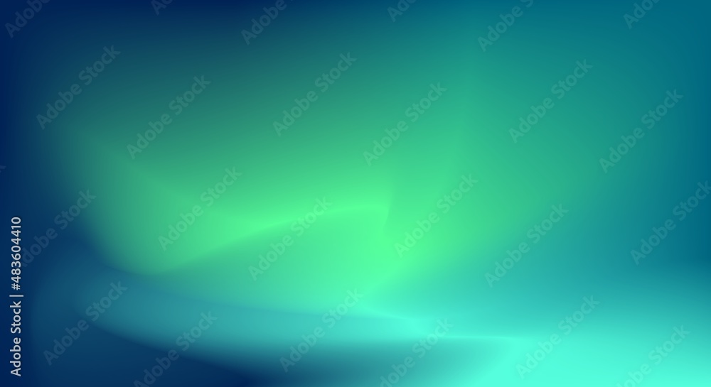 Abstract green and blue background. Aurora Borealis sky