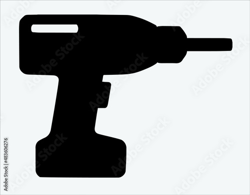 Augers icons cordless drill, Drill tool icon vector illustration,construction icon, Electric drill solid icon, labour day concept, Screwdriver sign on white background, hand drill icon in glyph style 