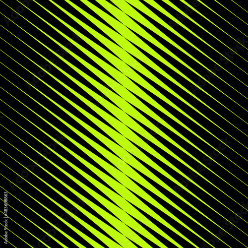 Vector abstract geometric halftone seamless pattern with diagonal lines, fade stripes. Extreme sport style background, urban art. Black and vibrant green minimal texture. Trendy modern repeat design