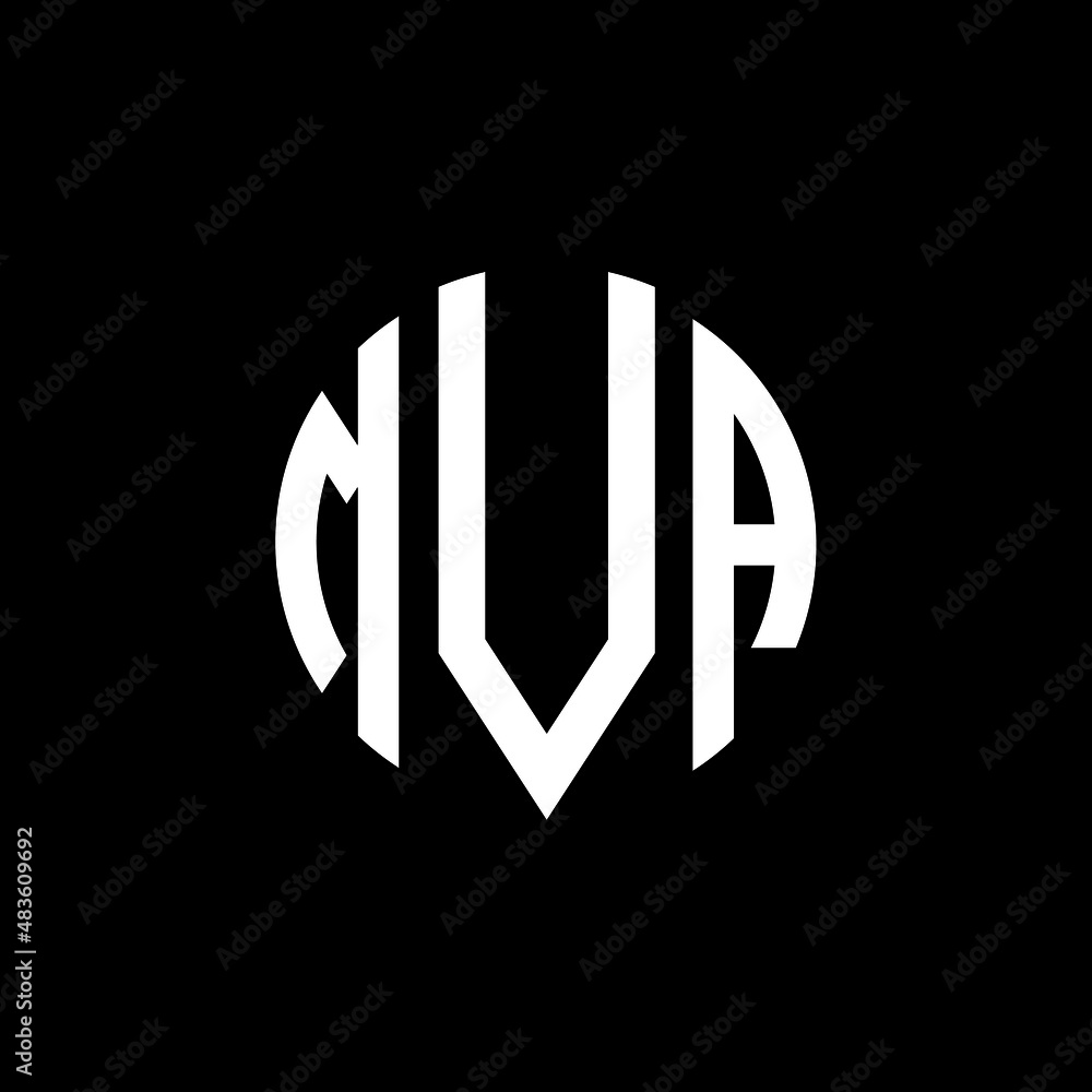 MVA letter logo design. MVA modern letter logo with black background