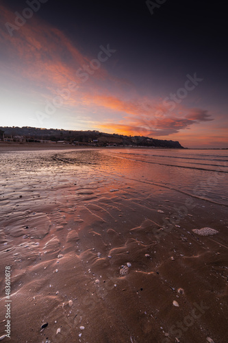 exciting view of a sunset at the sea