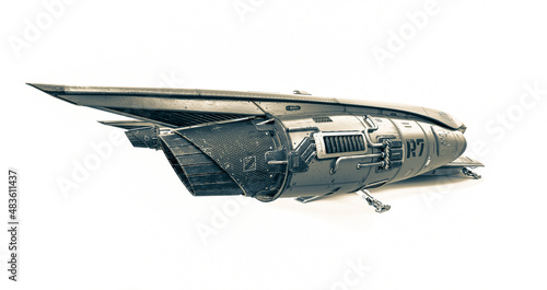 Fototapeta Naklejka Na Ścianę i Meble -  master spaceship in white background close up on turbine