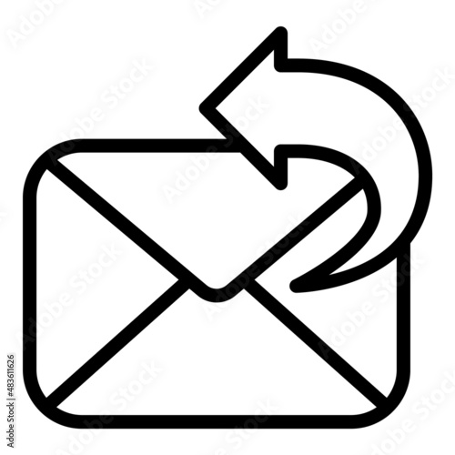 Message Return Flat Icon Isolated On White Background