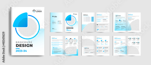 colorful modern company profile business brochure template layout creative and clean annul report professional business brochure template design fully editable text and vector