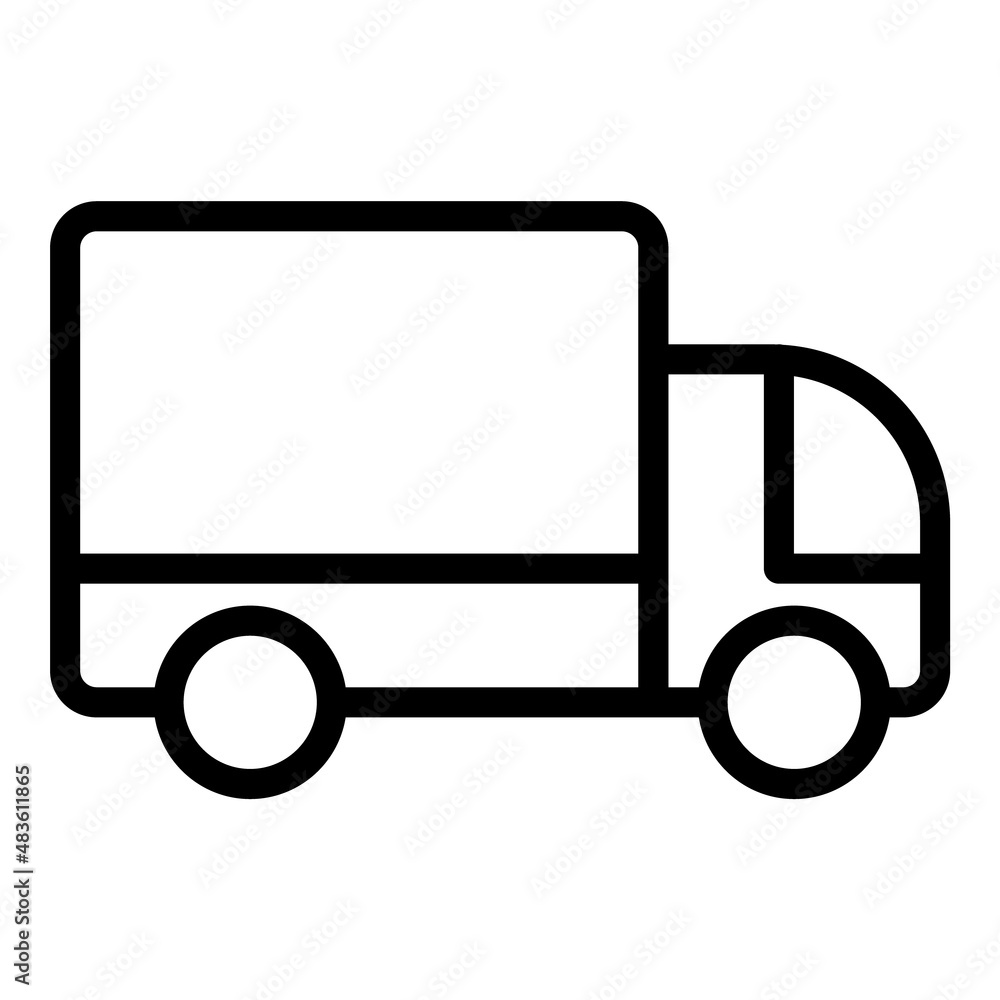 Van Flat Icon Isolated On White Background Van Flat Icon Isolated On White Background