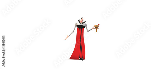3d illustration of dracula isolated on white background -  character
