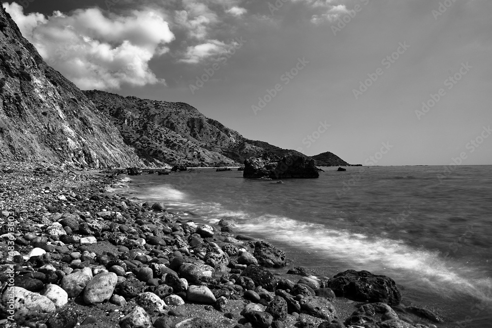 Obraz premium Rocks and boulders on the coast of the island of Zakynthos