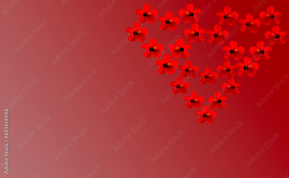 St Valentine’s Day greeting card, copy space, banner, red heart St Valentine’s Day greeting card, copy space, banner, red heart