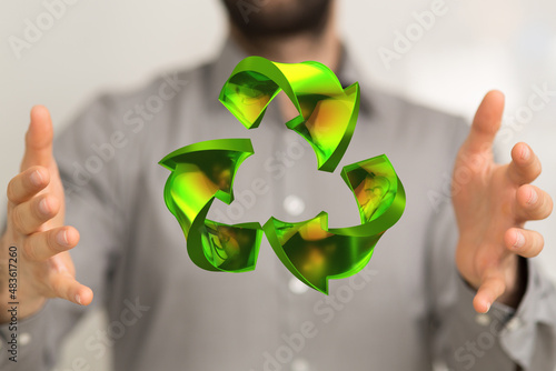 Recycling. Green recycle ec...