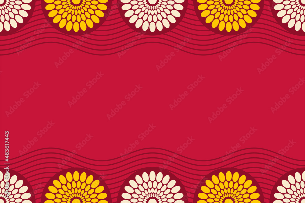 Seamless horizontal border pattern with circles, round shapes, wavy lines. African fashion vector pattern. Space for text. Vector color background for Fabric Print, Scarf, Shawl, Carpet, Kerchief. Seamless horizontal border pattern with circles, round shapes, wavy lines. African fashion vector pattern. Space for text. Vector color background for Fabric Print, Scarf, Shawl, Carpet, Kerchief.