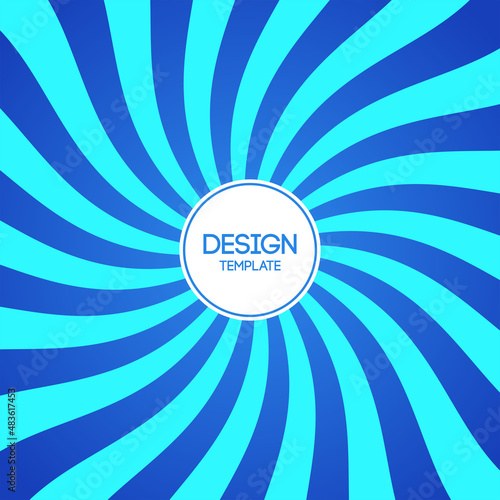 Abstract colorful background with turquoise and blue wavy stripes. Abstract geometric cover. Applicable for covers, placards, posters, brochures, flyers, banner design. Vector illustration.