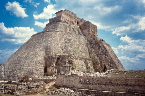 Mayan pyramid Yucatan Mexico 