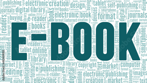Electronic Book conceptual vector illustration word cloud isolated on white background.