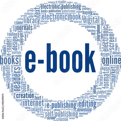 Electronic Book conceptual vector illustration word cloud isolated on white background.