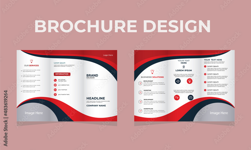 Trifold brochure template Creative Corporate Modern Business Trifold