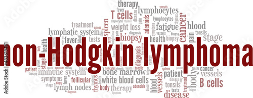 Non-Hodgkin Lymphoma conceptual vector illustration word cloud isolated on white background.