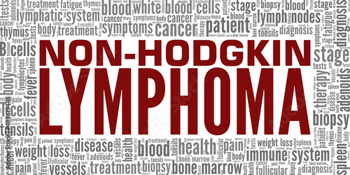 Non-Hodgkin Lymphoma conceptual vector illustration word cloud isolated on white background.
