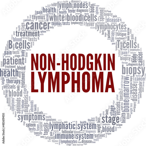 Non-Hodgkin Lymphoma conceptual vector illustration word cloud isolated on white background.
