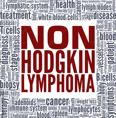 Non-Hodgkin Lymphoma conceptual vector illustration word cloud isolated on white background.