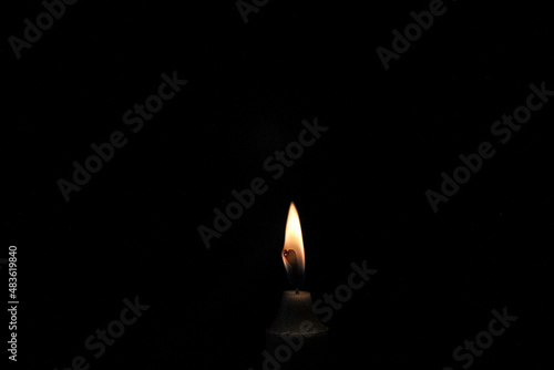 Candle Flame With A Dark Background