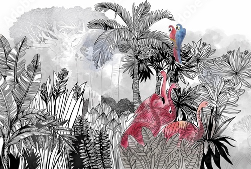 Background jungle trees 