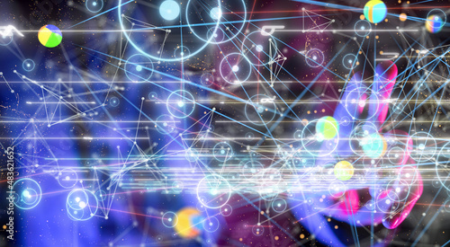 Wallpaper Mural conference Digital Network and data concept 3d Torontodigital.ca