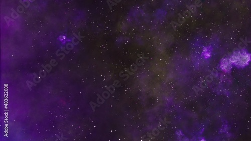 abstract purple galaxy. Purple deep space nebula with stars. © AlexMelas