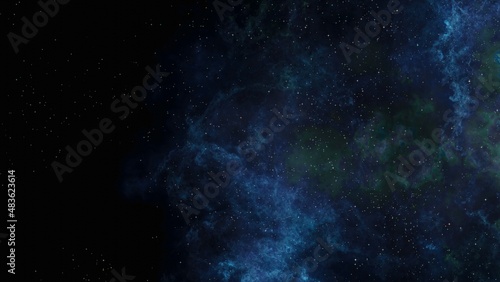 Deep space nebulae. Outer space starry design.